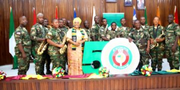 ECOWAS 50th Anniversary Flag Hoisting Ceremony in Liberia