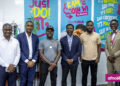 SaloneAdventures& High School Africa teams pose with the CEO of Afrimoney and team